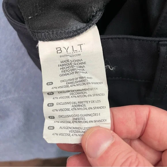 BYLT Everyday Pant 2.0 Mens 34 Tall 34x32 Slim Fit Navy Stretch Performance - Picture 15 of 16